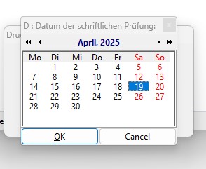 Werde zur Datumseingabe aufgefordert